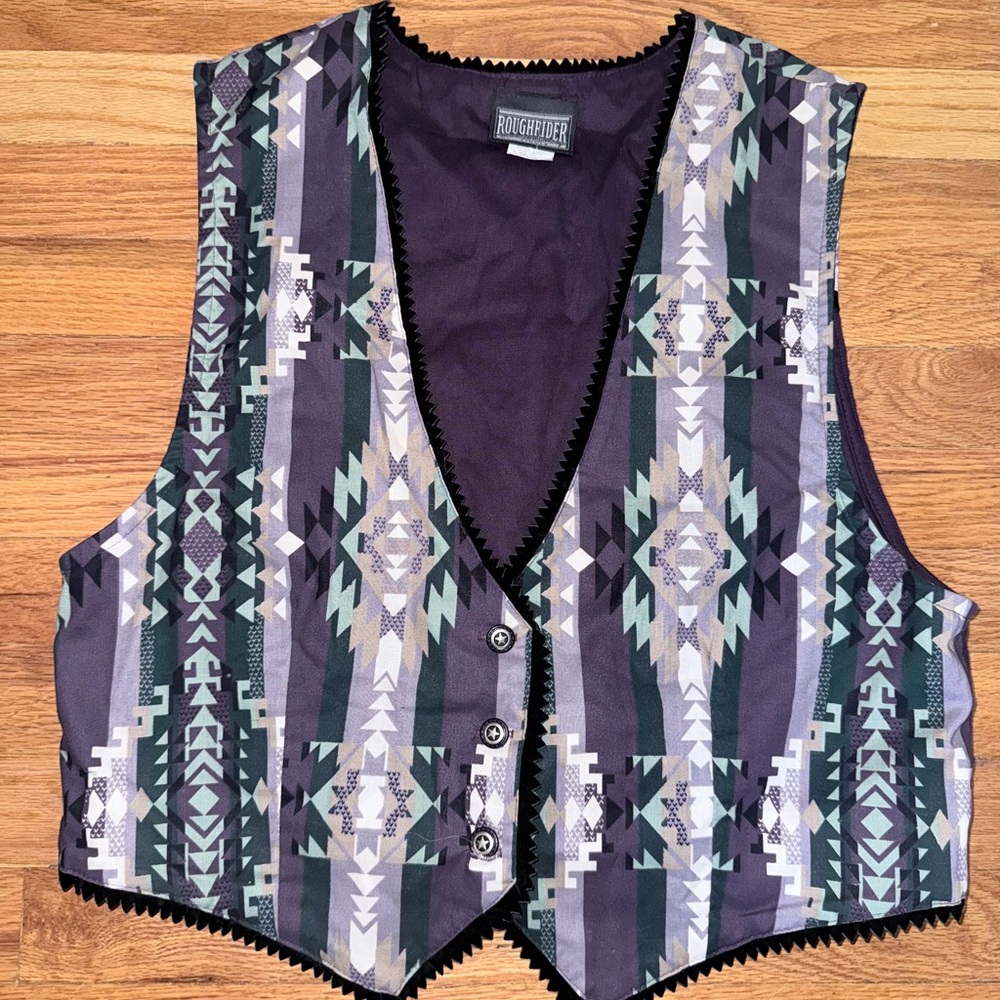Women's Purple Patterned Vest